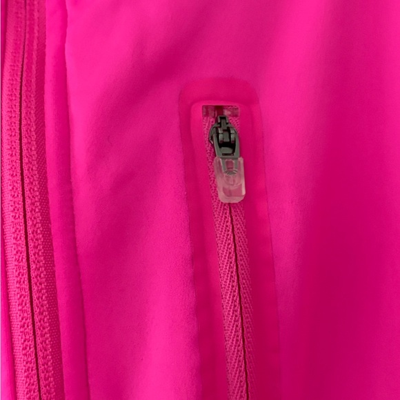 Talbots Hot Pink PERFORMANCE INTERLOCK HALF-ZIP PULLOVER - Picture 3 of 5